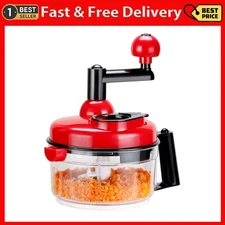 Onion Chopper Food Chopper- Hand Crank Processor Chops chili Vegetable Nuts