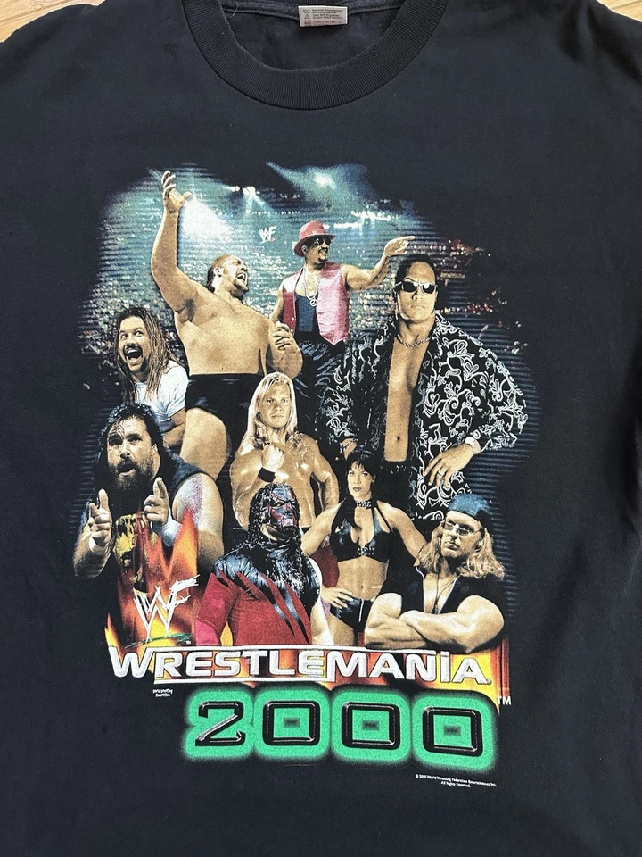 Винтажная футболка WWF Wrestlemania 2000 (двусторонняя) размер большой - Y2K - Изображение 2 из 4