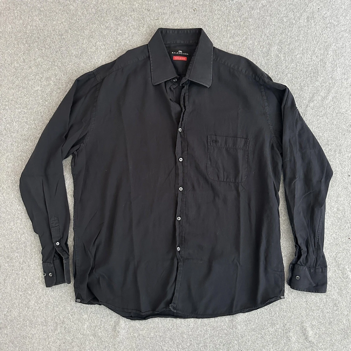 Balenciaga 100% Cotton Long Sleeve Dress Shirts for Men for sale
