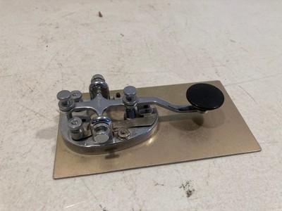 Vintage SPEED-X Telegraph Morse Code Transmitting Key Chrome
