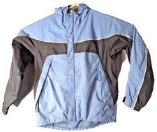 REI Co-op Rain Jacket Youth Large 12-14 Blue Hooded Nylon Seam Taped Waterproof
