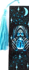 SKULL & CRYSTAL BALL, MYSTICAL ,DOG,CAT,BIRD,BUTTERFLIES,FLOWERS-BOOKMARKS