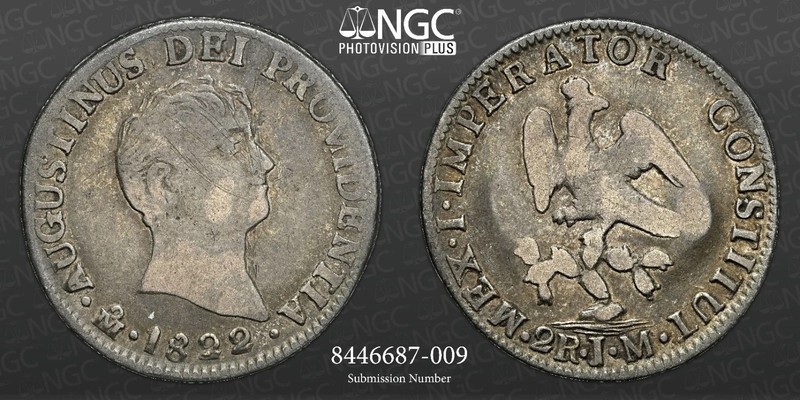 1822 JM (MEXICO) 2 REALES --VG DETAILS -- NGC