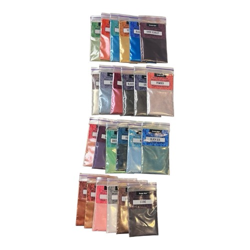 24 Mica Pigment Powder Colors 2.4 oz Epoxy Resin Nails Soap Slime
