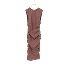【Dresses】DOLCE & GABBANA sleeveless dress in pink-brown rayon. From Japan USED