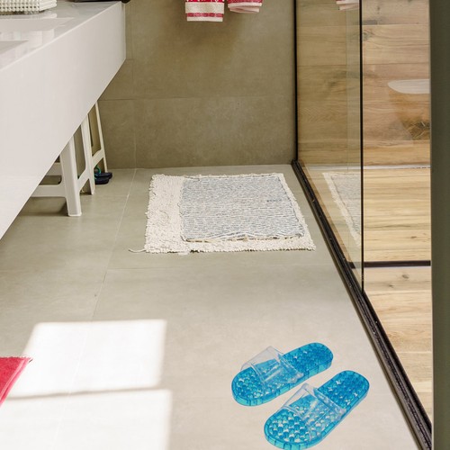 Massage Slippers Men and Women Man Shower Bathroom Shoes with Holes - Picture 12 of 12