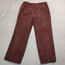 Vtg Dockers Pants Mens 34x28 Brown Slacks Pleated Jeans Levi's 90s Comfort