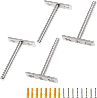 Luomorgo 4 Pcs 4 Inch Floating Shelf Bracket Blind Shelf Bracket Hidden Brackets