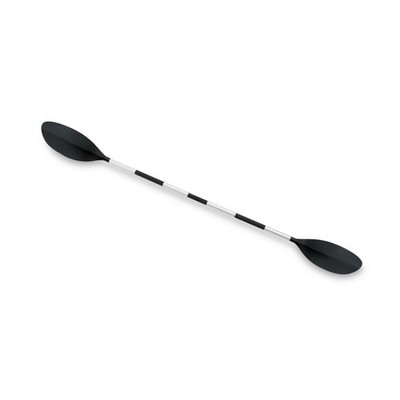 Intex 69629E 86'' Kayak Paddle: Ribbed Spoon Shaped Blades   86'', Black 