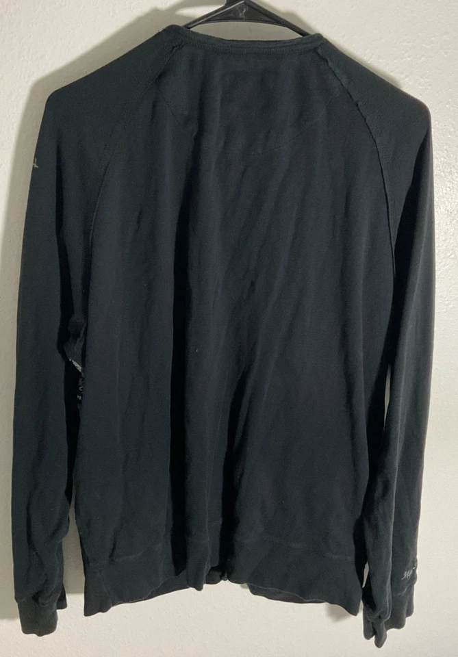 Suéter cárdigan gráfico XL negro algodón Marc Ecko para hombre Foto 3 de 3