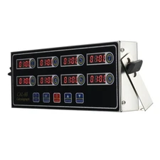 8 Channel Digital Kitchen Timer - Commercial Stainless Steel Calculagraph
