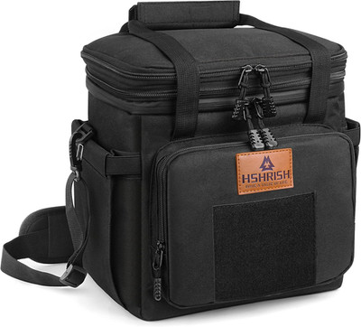 Large Expandable Insulated Lunch Bag Cooler 16L/24 Cans Black