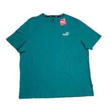 Puma ESS Embroidered Logo Tee Green Unisex Size XXL Fit Casual Tee T-Shirt NWT