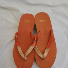 UGG Ruby Wedge Foam Flip Flop, Orange & Brown 6.5UK/ 39EU