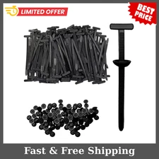100 Pcs Nylon Universal Cable Tie Buckle for Car, T Style Automotive Zip 3.5inch
