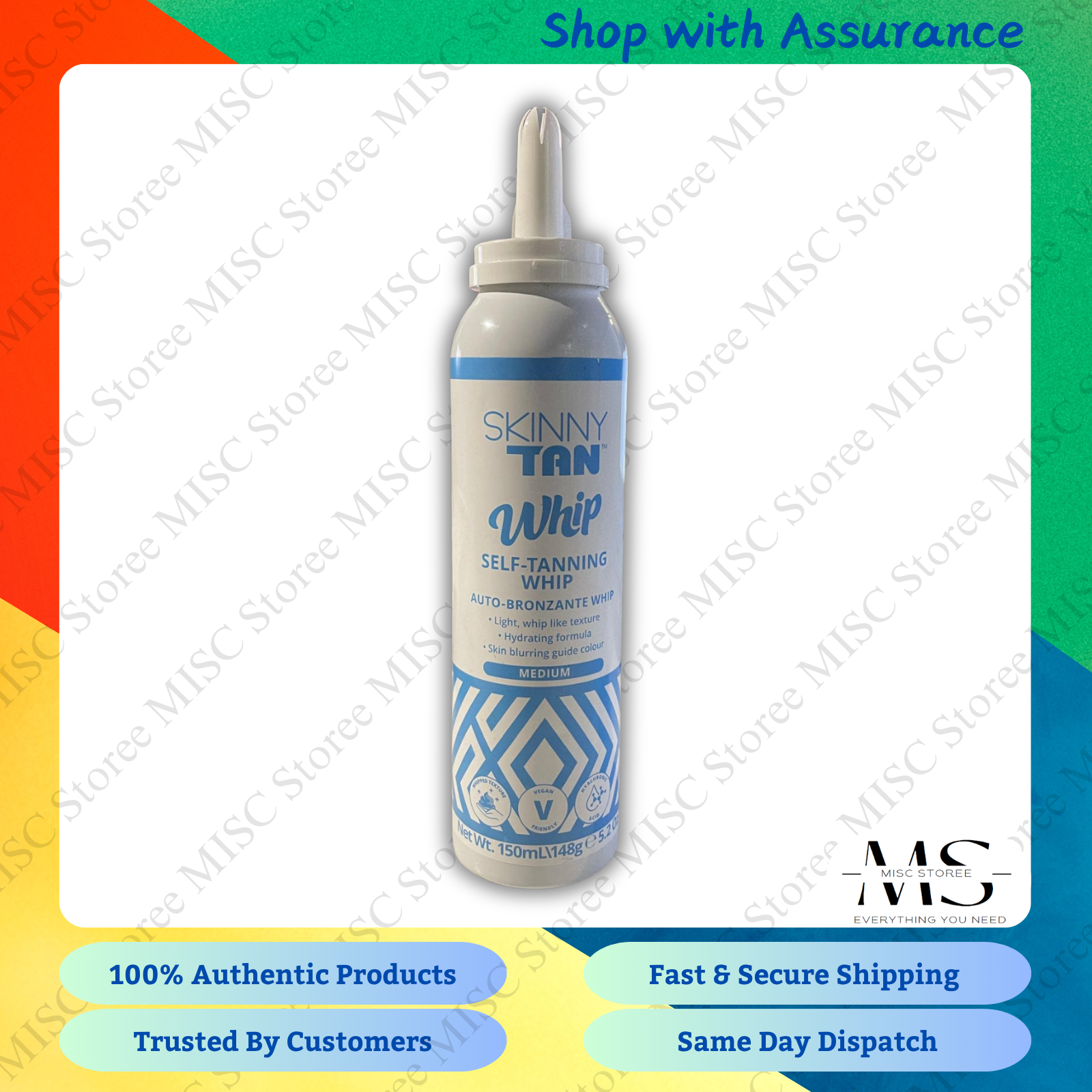 Skinny Tan Whip Self Tanning Whip Medium 150ml - without cap
