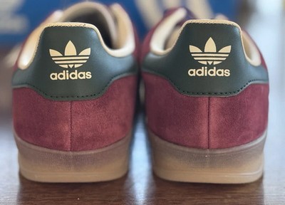adidas Originals Gazelle Indoor Mens Burgundy Shadow Green  display picture 3