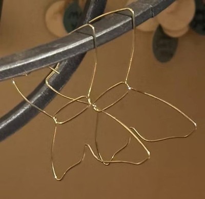 Big Butterfly Hoop Earrings
