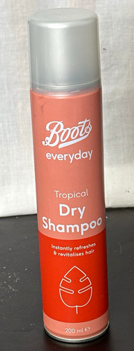 Boots everyday Tropical Dry Shampoo Spray Vegan Not Tested on Animals 200 Ml