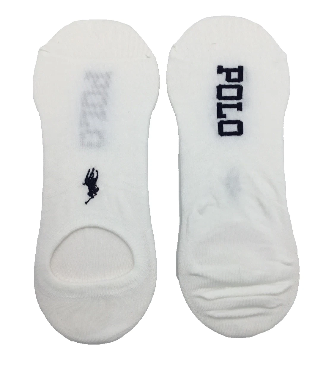 Polo Ralph Lauren Men's No Show 3-Pairs Logo Dress Liners, White, Sock Sz 10-13
