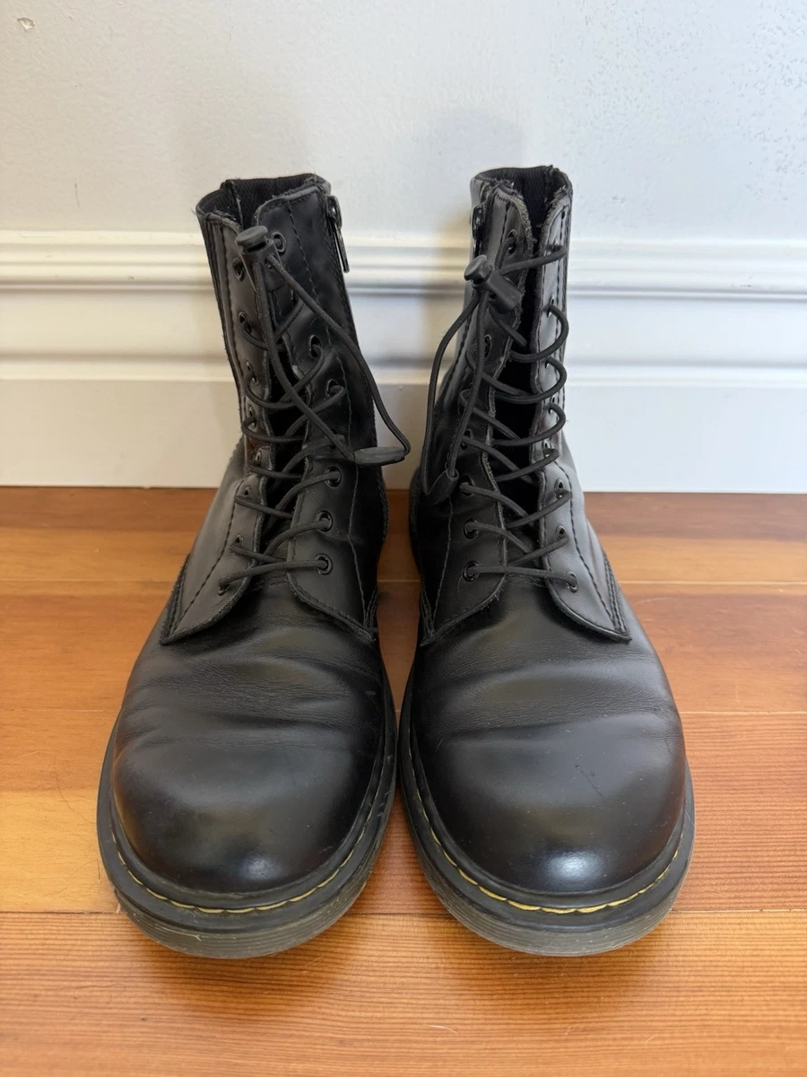 Dr. Martens Samson Black Leather Pull On Mid Calf Boots Back Zipper‎ Mens 12 US Dr. Martens Leather Upper Biker Boots for Men for Sale  main image 4