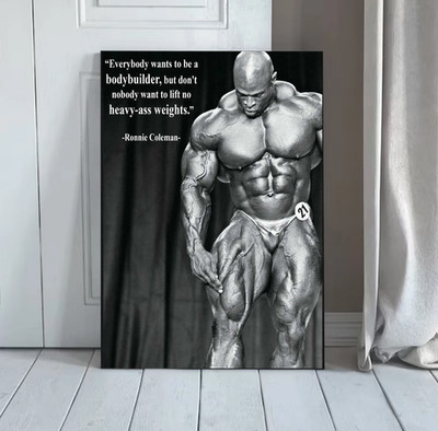 Motivationszitat RONNIE COLEMAN Bodybuilding Gym Poster A4 A3 A0