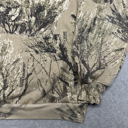 Vintage Cabelas Seclusion 3D Open Country Camo 1/4 Zip Pullover Sweatshirt Sz M - Picture 6 of 9