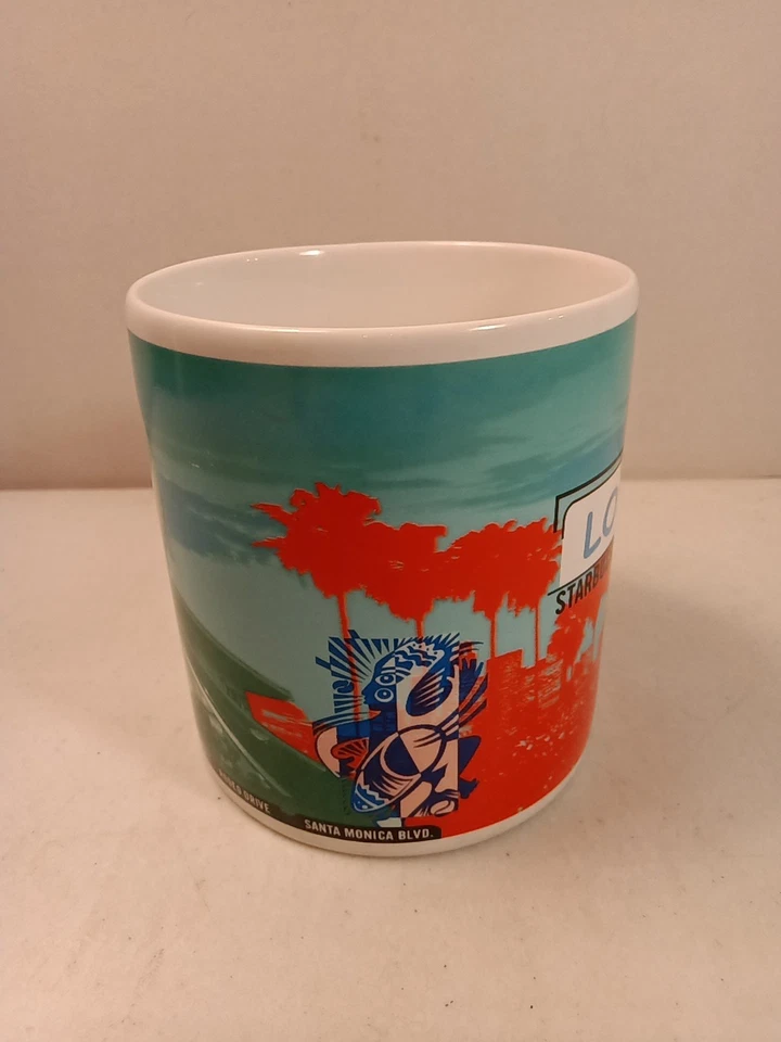 Taza de café Starbucks Los Angeles 1998 Randys Donuts Collectors California Foto 2 de 4
