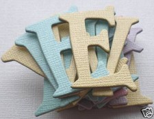  160 Pc Bazzill  PASTEL SOLiDS  SHiMMER Chipboard Letters  Die Cuts 1.5"