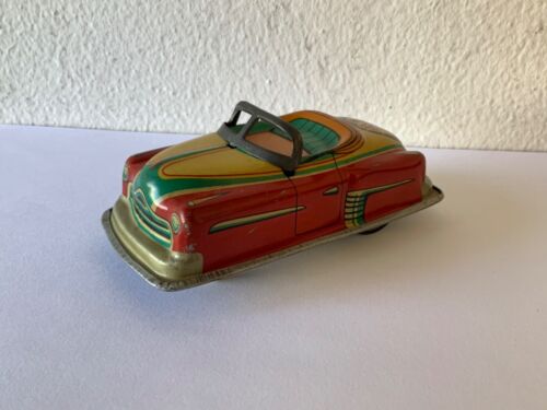 Estremamente raro Nikko Gangu Toy Cabrio anni 50 @6143@ collezione giocattoli di latta - Foto 1 di 9