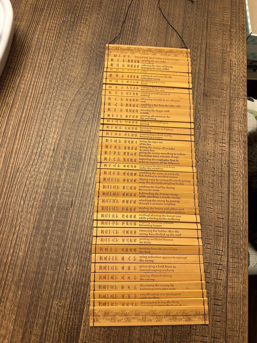 Thirty-Six Stratagems Chinese Ancient Culture Wood Scroll