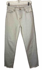 Sandro Paris Sz 28/27 Eur 38 Light Wash Jeans-Hi Rise-Straight Leg-Distressed