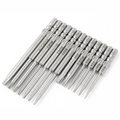 T1-T15 Magnetisch Torx Schraubendreher Bit 4mm Durchm Rund Schaft 40-100mm lang