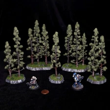 Handmade Pine/Fir Trees Set of 5 | RPG Wargaming Terrain, Forest Scenery