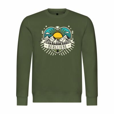 Mens Sweatshirt Jumper I Love The Mountains Hiking Alps Holiday Travel Nature