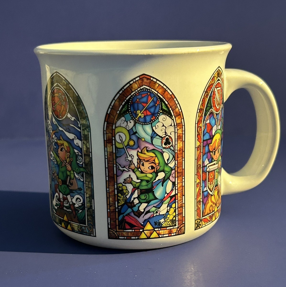 Legend of Zelda Wind Waker Coffee Mug 17oz Toon Link Stained Glass