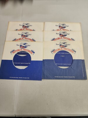 45 RPM 7'' RECORD SLEEVES CO. SLEEVE 6 PACK SEE PHOTOS - Republic (SLV101)