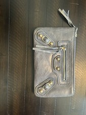 Balenciaga Vert Poker Leather City Flap Continental Wallet