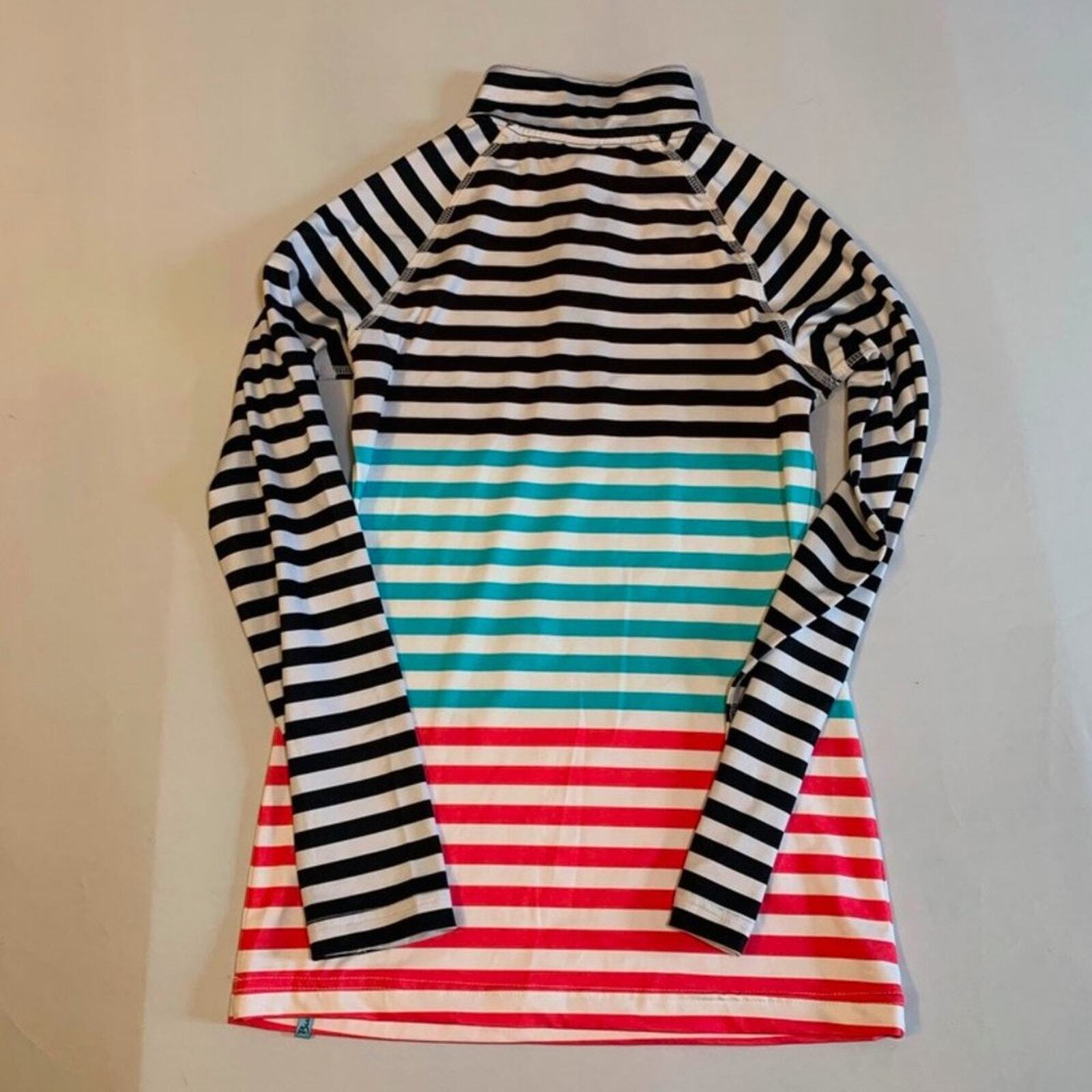 Bula Active multi-colored striped workout top S - image 9