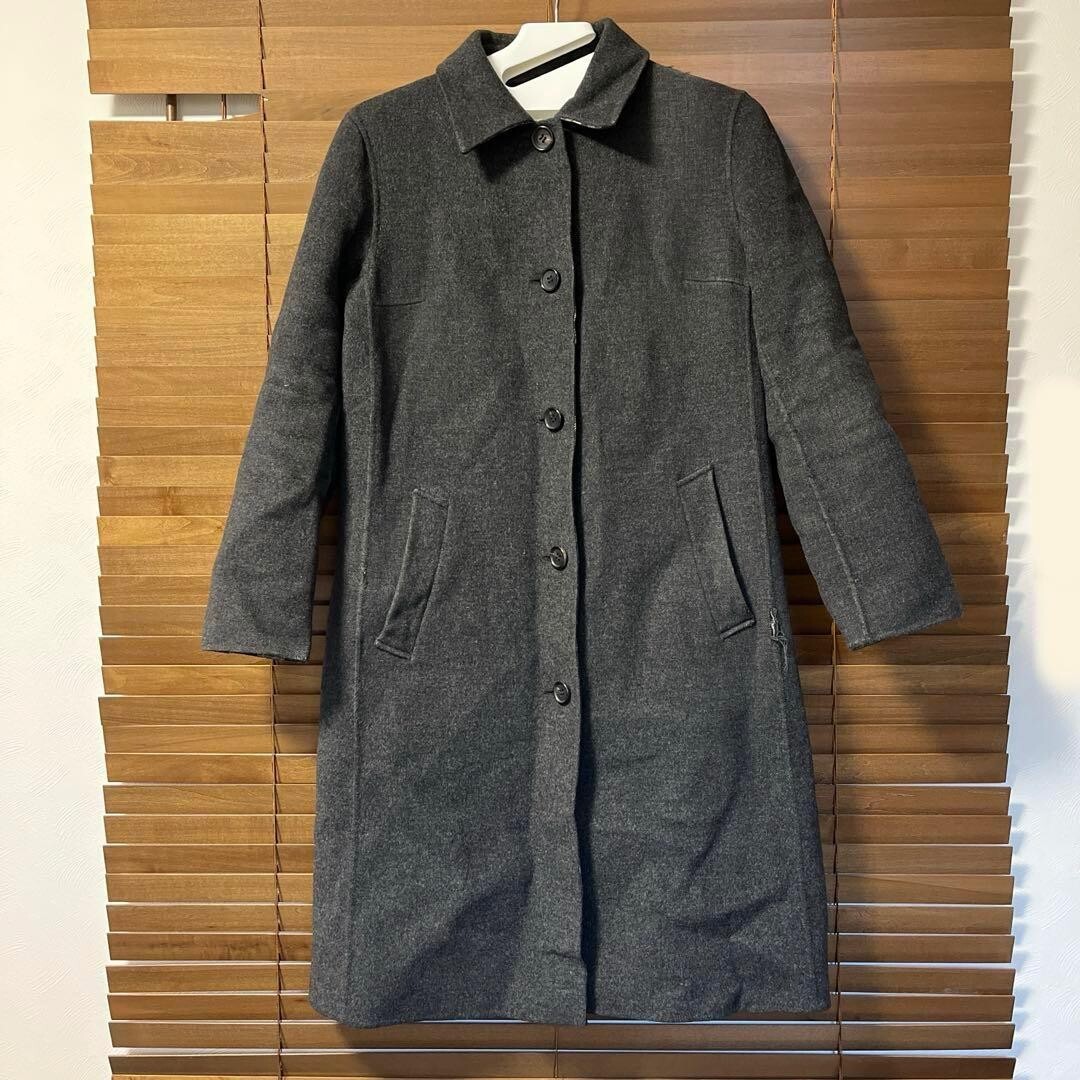 BURBERRY LONDON women's long black jacket coat size 40