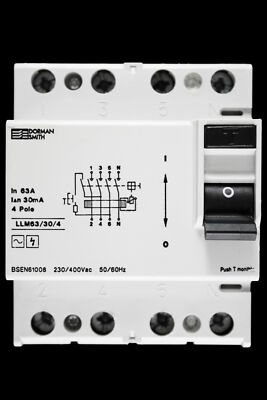 DORMAN SMITH 63 AMP 30mA VIERPOLIG TYP AC LLM63/30/4