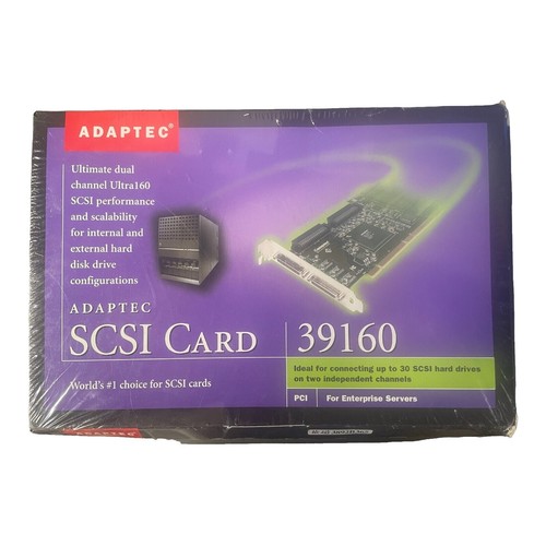 Adaptec SCSI Card 39160 Ultra160 U160 LVD PCI 64bit SCSI HBA Card