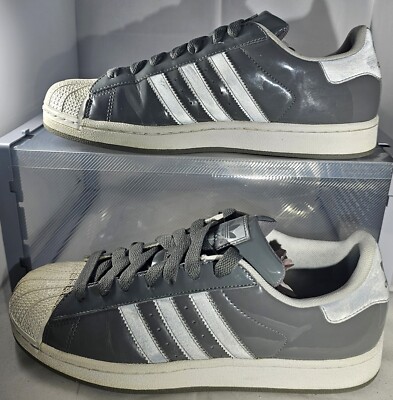 Adidas Superstar Original- Grey W/ White Sneakets Size 8.5 Rare