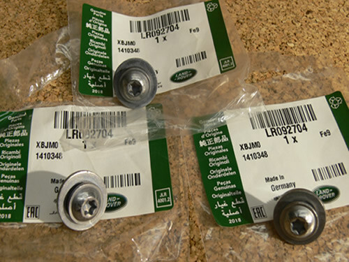 GENUINE LAND ROVER BUMPER BRACKET SCREW SET OF 3 RANGE ROVER VELAR