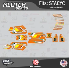 Graphics Kit for STACYC 16E Brushless Electric Bike (All Years)  Klutch-orange