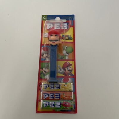 PEZ Nintendo Super Mario mit roter Kappe blauem Fuß plus Bonbons 17g für Sammler