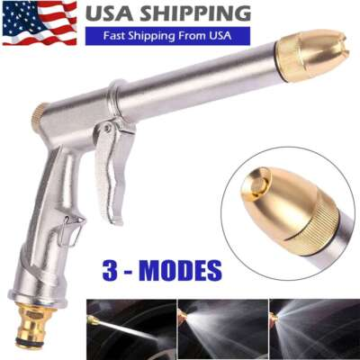 #ad Garden Hose Nozzle High Pressure Metal Heavy Duty Water Hose Nozzle Sprayer Head $12.99