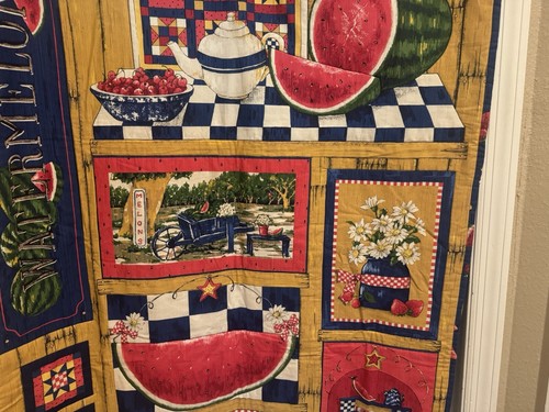 Watermelon Quilt Tapestry, Watermelon Valence, Handmade Watermelon Wall Quilt - Picture 9 of 18