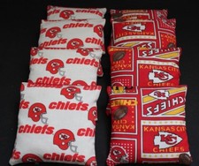 KANSAS CITY CHIEFS Cornhole Bean Bags 8 ACA Regulation Bags Top Quality Handmade