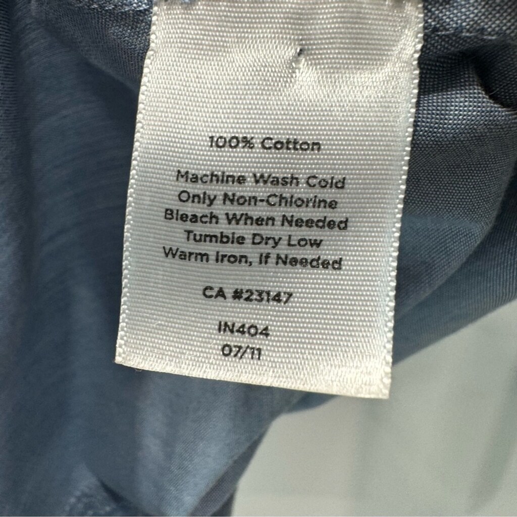 Talbots Blue Chambray Button Front Ruffle Tailore… - image 12